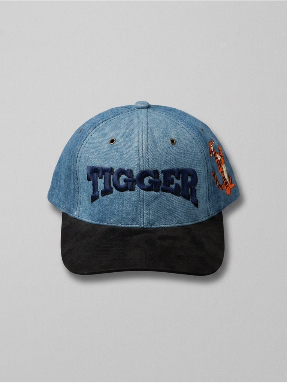 TIGER Denim & Black Kids Baseball Cap